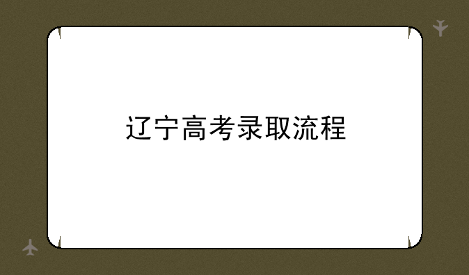 辽宁高考录取流程