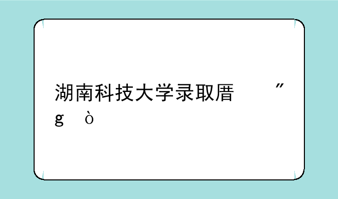 湖南科技大学录取原则？