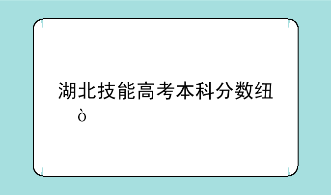 湖北技能高考本科分数线？