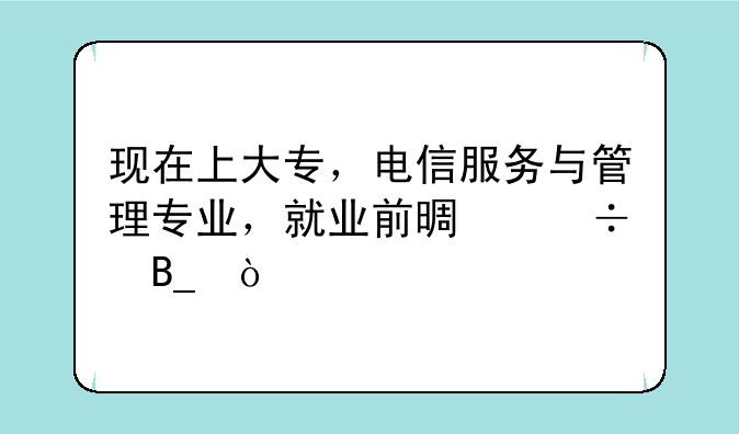 现在上大专，电信服务与管理专业，就业前景好吗？